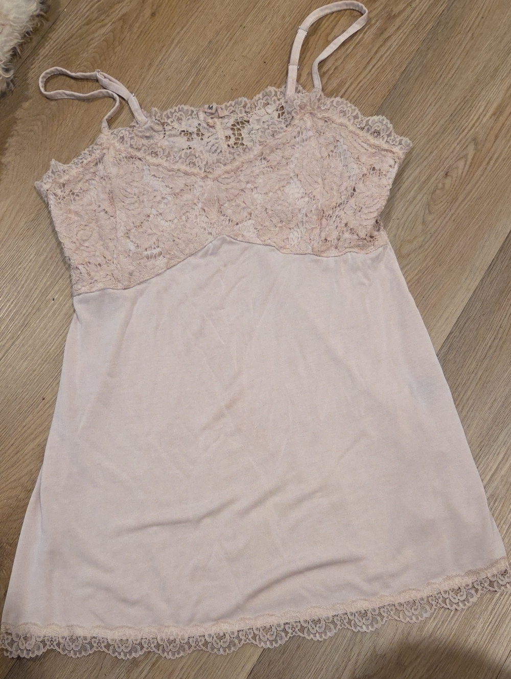 POL Lace-Trim Camisole in Blush Pink
